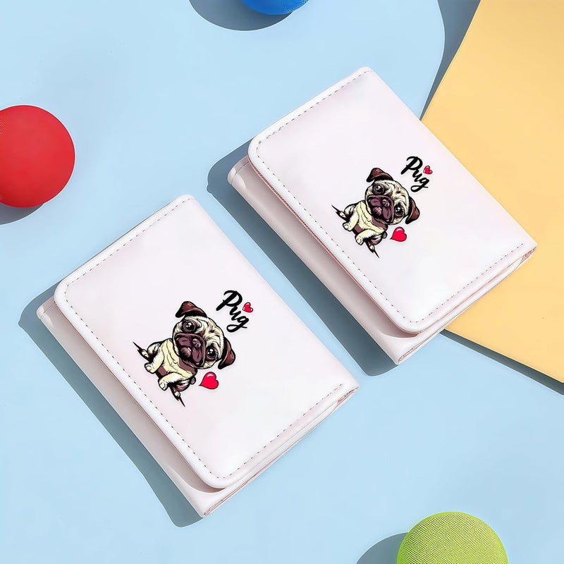 BJDAMAI Pug Wallet For Teens Kids Girls Age 6,7,8,9,10,11,12, Small Slim Thin Mini Compact Women Wallet, Animal Lovers Gifts Stuff, Cash Card Coin Pocket Window For Female! - Image 5